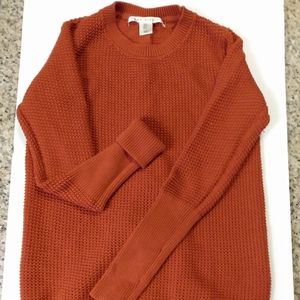 Knit sweater with button up back